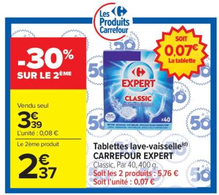 Tablettes lave-vaisselle CARREFOUR EXPERT