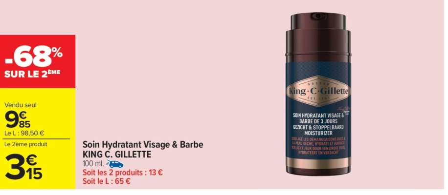 Soin Hydratant Visage & Barbe KING C. GILLETTE