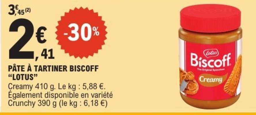 PÂTE À TARTINER “BISCOFF LOTUS”