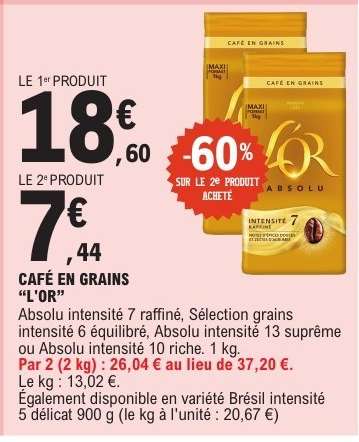 CAFÉ EN GRAINS “L’OR”