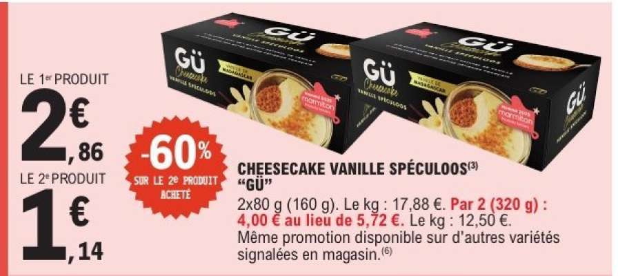 CHEESECAKE VANILLE SPÉCULOOS "GÜ"