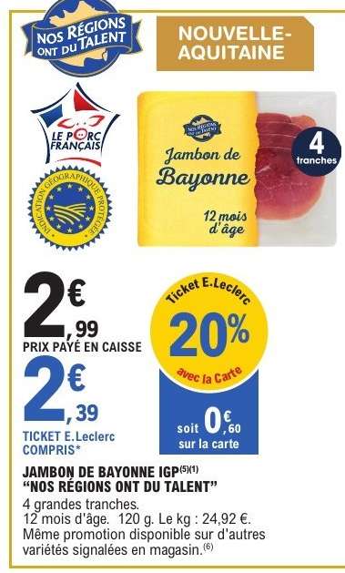 Jambon De Bayonne Igp