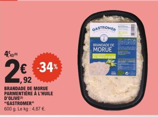 BRANDADE DE MORUE PARMENTIÈRE À L'HUILE D'OLIVE 'GASTROMER'