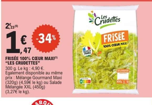 FRISÉE 100% CŒUR MAXI "LES CRUDETTES"