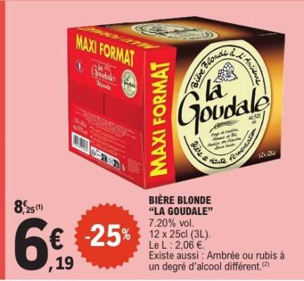 BIÈRE BLONDE 'LA GOUDALE'