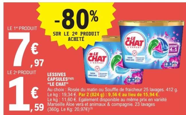 LESSIVES CAPSULES "LE CHAT"