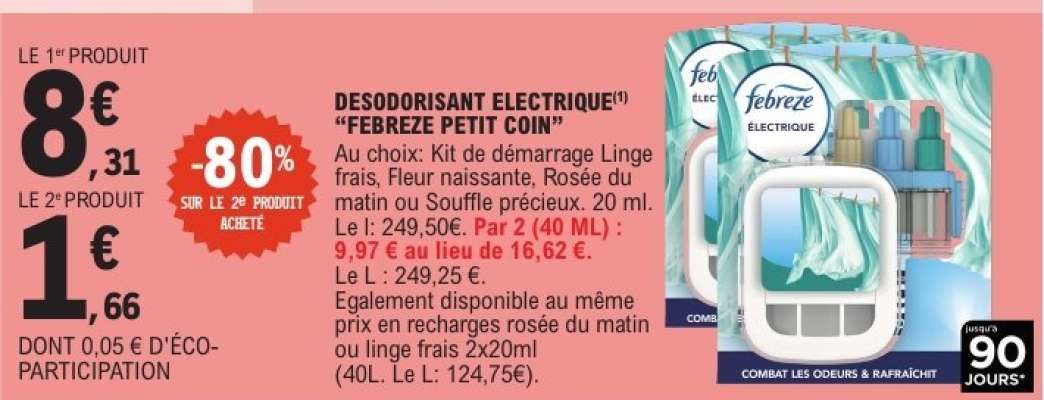 DESODORISANT ELECTRIQUE "FEBREZE PETIT COIN"