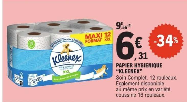 PAPIER HYGIÉNIQUE "KLEENEX"