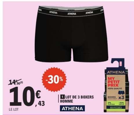 1 LOT DE 3 BOXERS HOMME