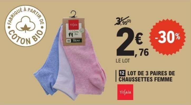 LOT DE 3 PAIRES DE CHAUSSETTES FEMME