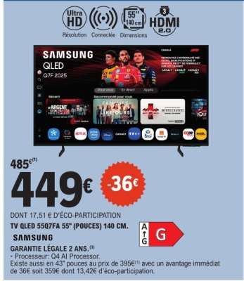 TV QLED 55Q7FA 55'' (POUCES) 140 CM