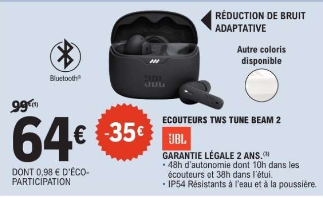 ECOUTEURS TWS TUNE BEAM 2