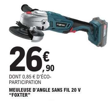 MEULEUSE D'ANGLE SANS FIL 20 V "FOXTER"