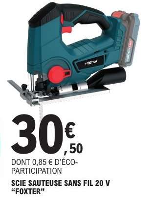 SCIE SAUTEUSE SANS FIL 20 V “FOXTER”