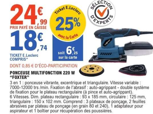 Ponceuse Multifonction 220 W 'Foxter'