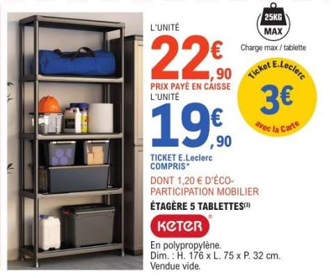 ÉTAGÈRE 5 TABLETTES