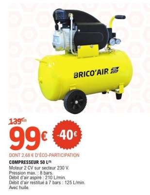 COMPRESSEUR 50 L