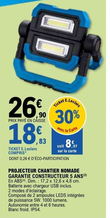 PROJECTEUR CHANTIER NOMADE