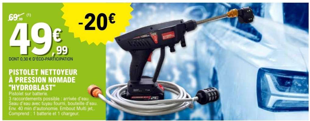 Pistolet nettoyeur à pression nomade 'Hydroblast'