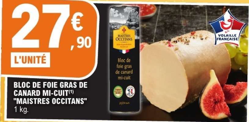 Bloc de foie gras de canard mi-cuit "Maistres Occitans"