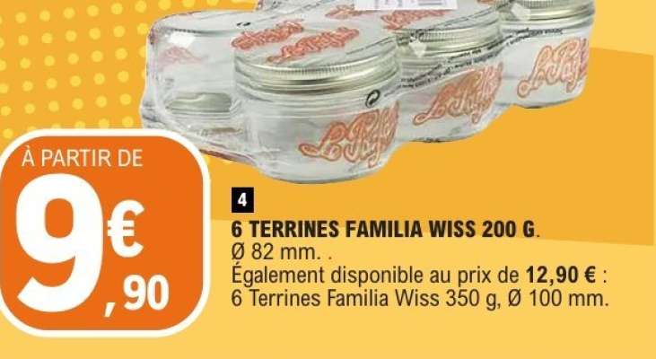 6 TERRINES FAMILIA WISS 200 G