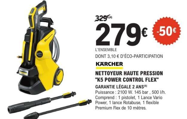 NETTOYEUR HAUTE PRESSION "K5 POWER CONTROL FLEX"