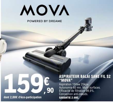 ASPIRATEUR BALAI SANS FIL S2 "MOVA"