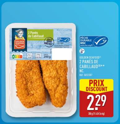 GOLDEN SEAFOOD 2 PANÉS DE CABILLAUD