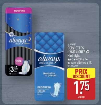 Always Serviettes Hygiéniques Maxi Night