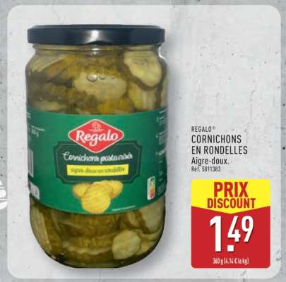 REGALO® CORNICHONS EN RONDELLES