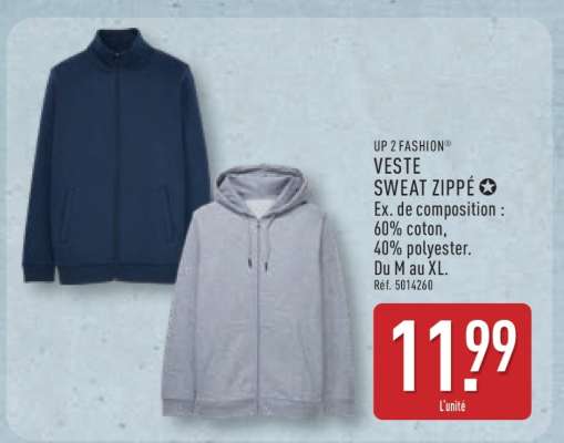 Veste Sweat Zippé