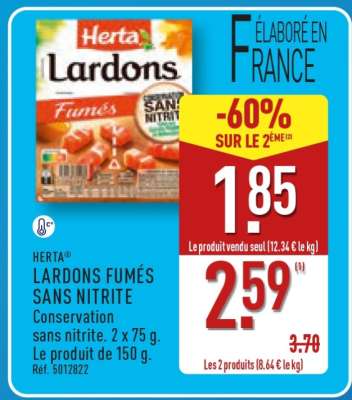 Herta Lardons Fumés Sans Nitrite