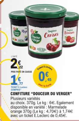 CONFITURE “DOUCEUR DU VERGER”