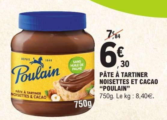 Pâte À Tartiner Noisettes Et Cacao  Poulain