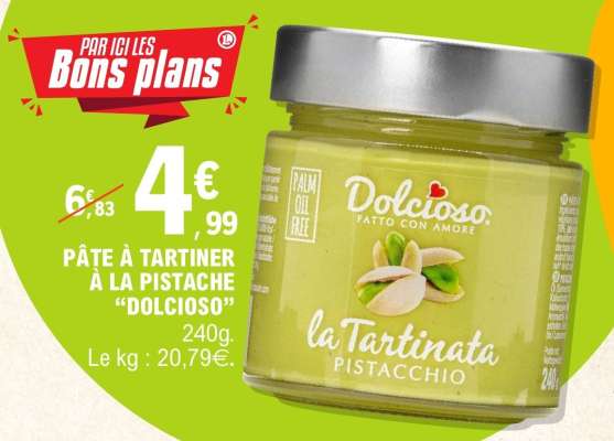 PÂTE À TARTINER À LA PISTACHE “DOLCIOSO”
