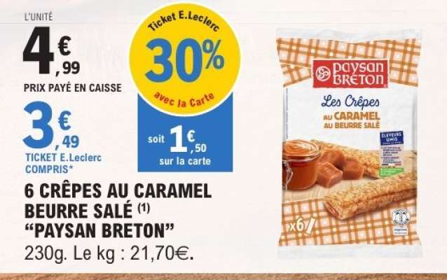 6 CRÊPES AU CARAMEL BEURRE SALÉ “PAYSAN BRETON”