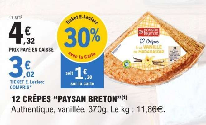 12 CRÊPES “PAYSAN BRETON”