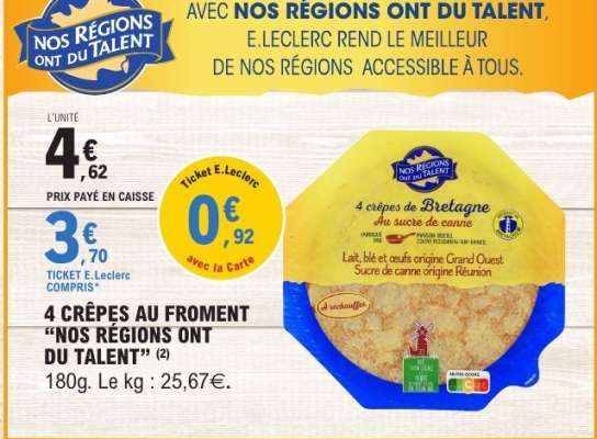 4 CRÊPES AU FROMENT “NOS RÉGIONS ONT DU TALENT”