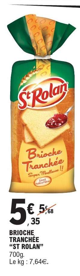 BRIOCHE TRANCHÉE "ST ROLAN"