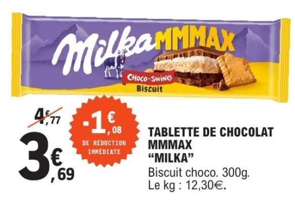 TABLETTE DE CHOCOLAT MMMAX “MILKA”