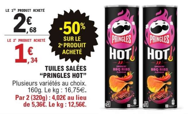 Tuiles salées 'Pringles Hot'