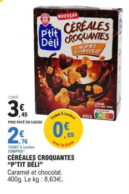 CÉRÉALES CROQUANTES “P’TIT DÉLI”