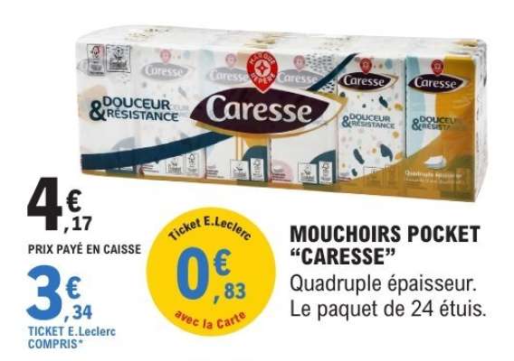MOUCHOIRS POCKET “CARESSE”