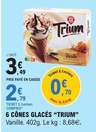 6 CONES GLACÉS “TRIUM”