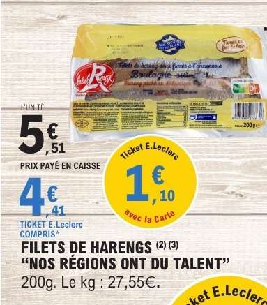 FILETS DE HARENGS “NOS RÉGIONS ONT DU TALENT”