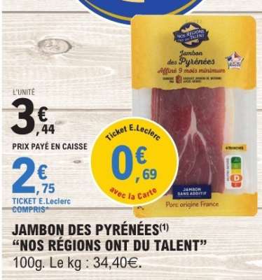Jambon des Pyrénées 'Nos Régions Ont du Talent'