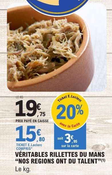 VÉRITABLES RILLETTES DU MANS “NOS REGIONS ONT DU TALENT”