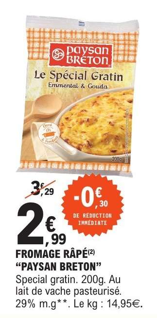 FROMAGE RÂPÉ “PAYSAN BRETON”