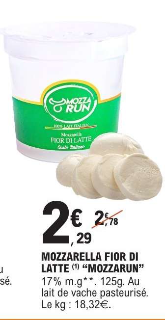 MOZZARELLA FIOR DI LATTE "MOZZARUN"
