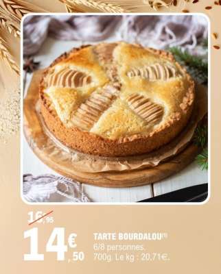 TARTE BOURDALOUE